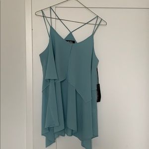 Lulus dusty blue flowy tank - NWT